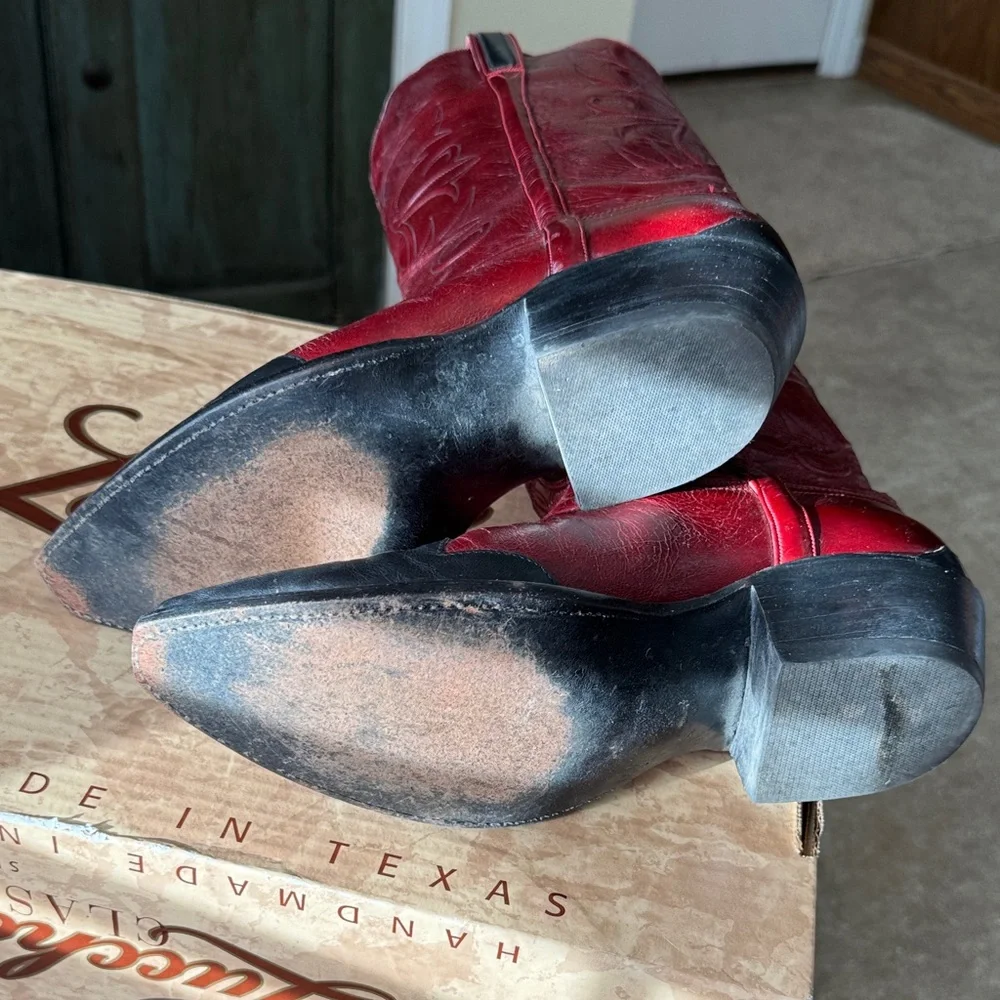 Lucchese Classics Handmade Box - Cream and Brown - Picture 4 of 5